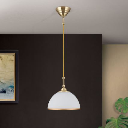 Lühter OLD LAMP 1xE27/40W/230V valge/messing