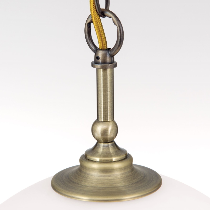 Lühter OLD LAMP 1xE27/40W/230V d. 30 cm valge/messing
