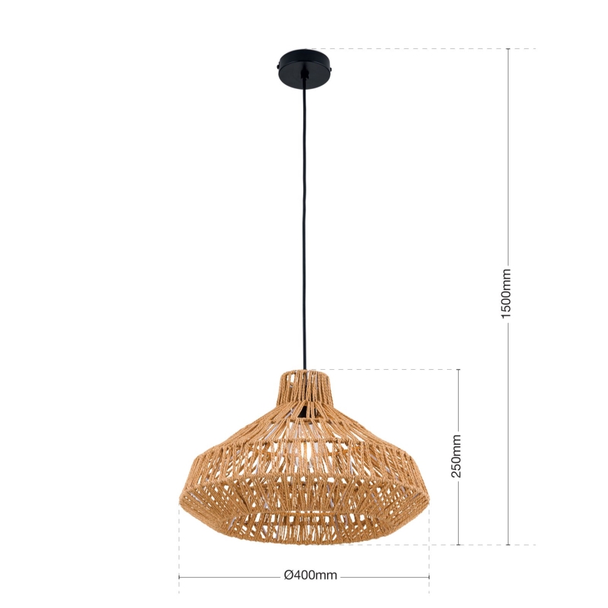 Lühter BASKET 1xE27/40W/230V d. 40 cm kanep