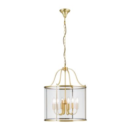 Ripplühter BRUNO ketiga, 6xE14/40W/230V, läbimõõt 43 cm, kuldne