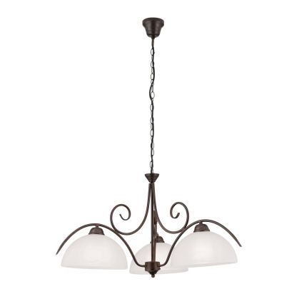 ketiga ripplühter RULA, 3×E27, maks. 40 W, 230 V, läbimõõt 70 cm, valge/pronks
