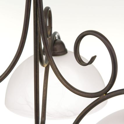 ketiga ripplühter RULA, 3×E27, maks. 40 W, 230 V, läbimõõt 70 cm, valge/pronks