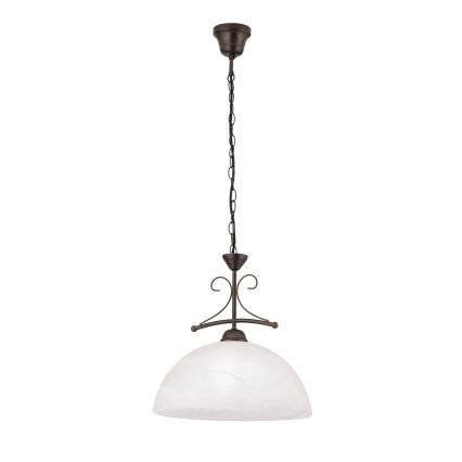 ketiga rippuv lühter RULA 1xE27/40W/230V Ø 35 cm valge/pronks