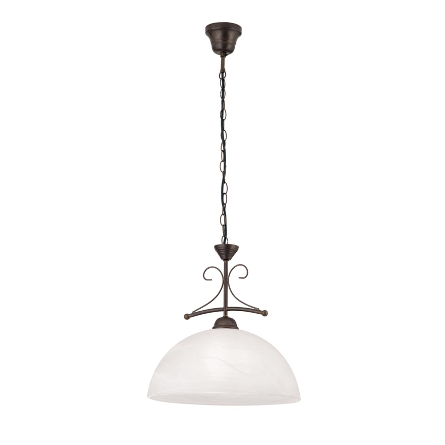 ketiga rippuv lühter RULA 1xE27/40W/230V Ø 35 cm valge/pronks