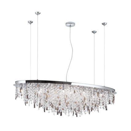Kristall-lühter CRYSTALRIVER 21xG9/40W/230V läikiv kroom