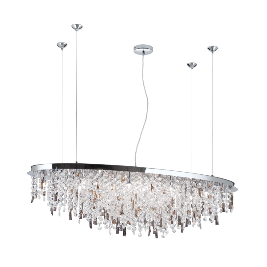Kristall-lühter CRYSTALRIVER 21xG9/40W/230V läikiv kroom