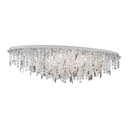 Kristallist laevalgusti CRYSTALRIVER 21xG9/40W/230V läikiv kroom