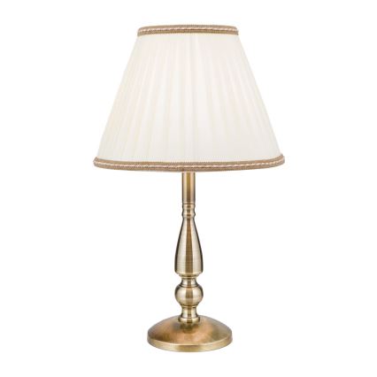 Laualamp TONIA 1xE27/60W/230V d. 30 cm valge/pronks