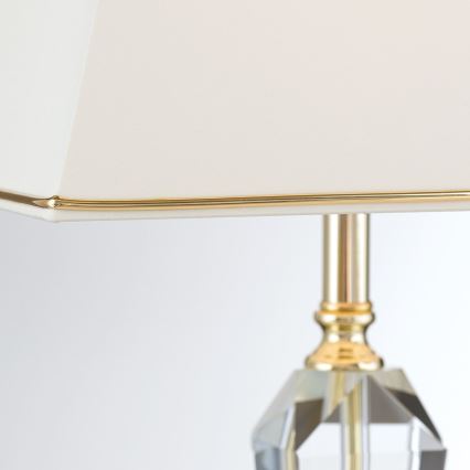 Kristallist laualamp VERONIQUE 1xE27/60W/230V kreemikas/läbipaistev