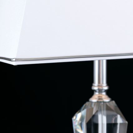 Kristallist laualamp VERONIQUE 1xE27/60W/230V valge/läbipaistev