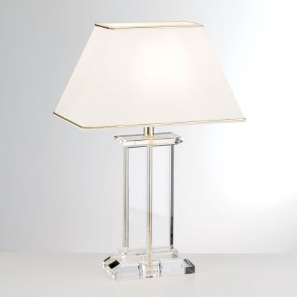 Kristallist laualamp VERONIQUE 1xE27/60W/230V kreemikas/läbipaistev