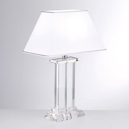 Kristallist laualamp VERONIQUE 1xE27/60W/230V valge/läbipaistev