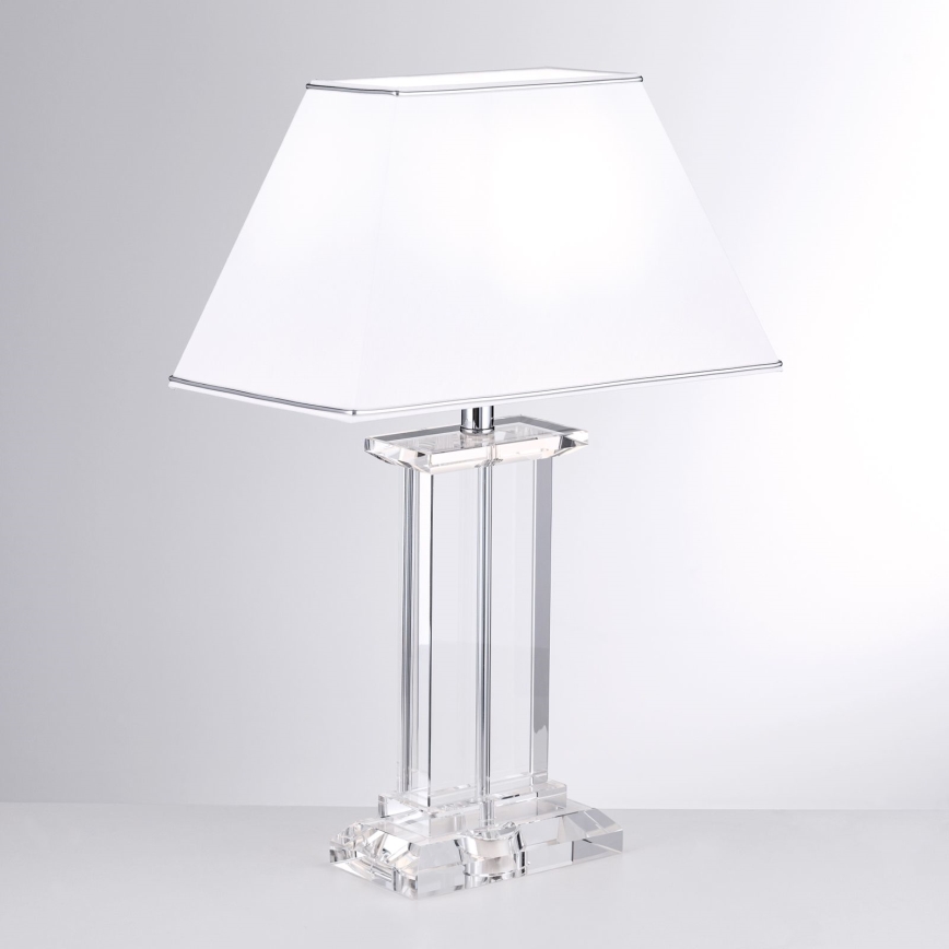 Kristallist laualamp VERONIQUE 1xE27/60W/230V valge/läbipaistev