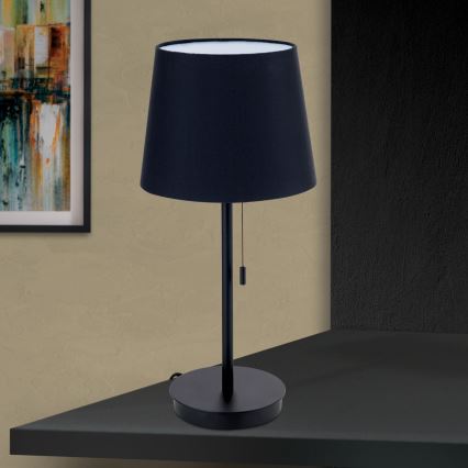 Laualamp USB pordiga LUDWIG 1xE27/40W/230V 50 cm must