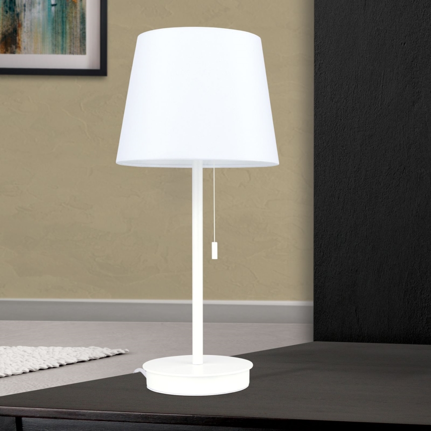 Laualamp USB pordiga LUDWIG 1xE27/40W/230V 50 cm valge