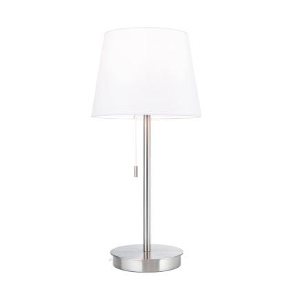 Laualamp USB pordiga LUDWIG 1xE27/40W/230V 50 cm valge/matt kroom