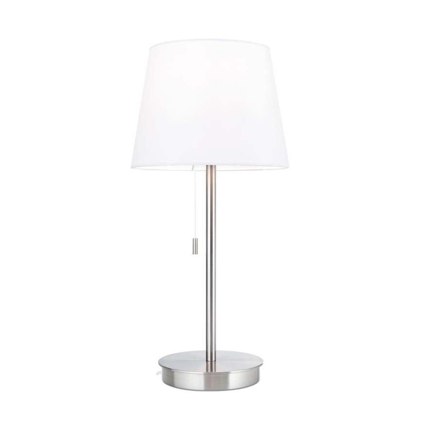 Laualamp USB pordiga LUDWIG 1xE27/40W/230V 50 cm valge/matt kroom