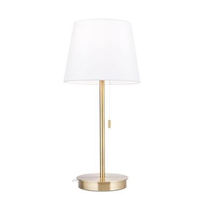 Laualamp USB pordiga LUDWIG 1xE27/40W/230V 50 cm valge/kuldne