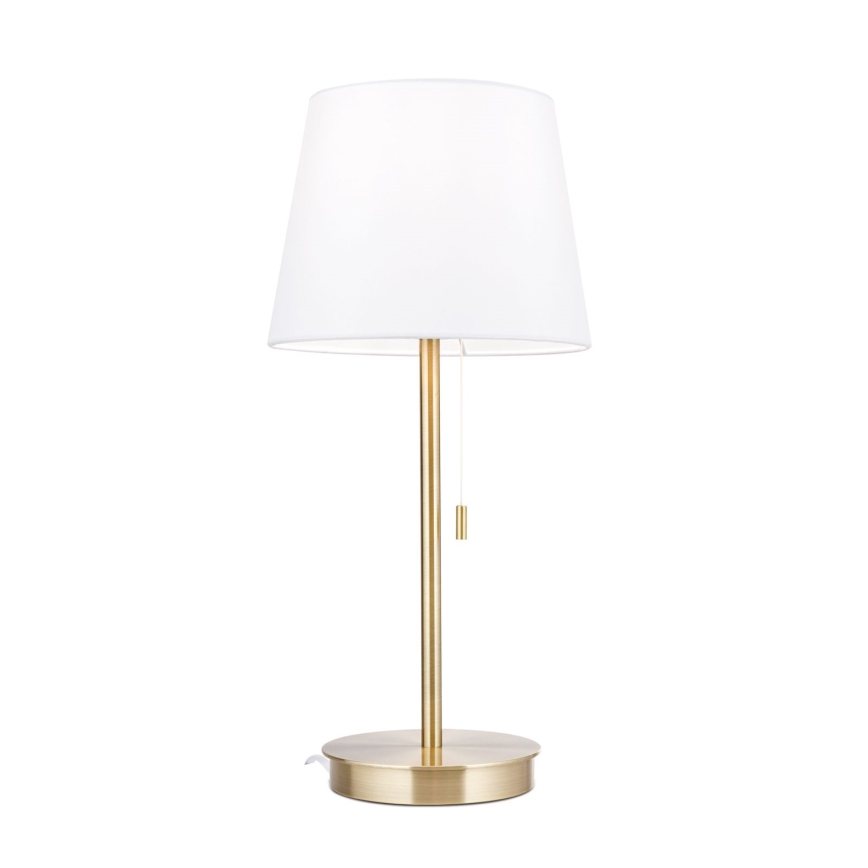 Laualamp USB pordiga LUDWIG 1xE27/40W/230V 50 cm valge/kuldne