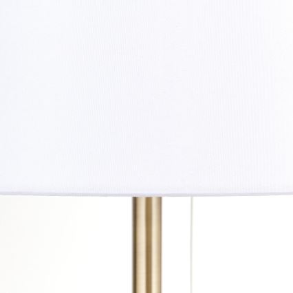 Laualamp USB pordiga LUDWIG 1xE27/40W/230V 50 cm valge/kuldne