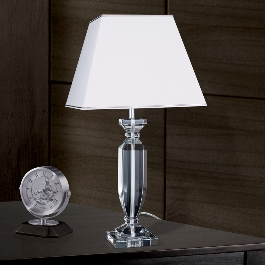 Kristallist laualamp POKAL 1xE27/60W/230V valge/läbipaistev