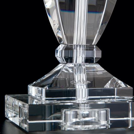 Kristallist laualamp POKAL 1xE27/60W/230V valge/läbipaistev