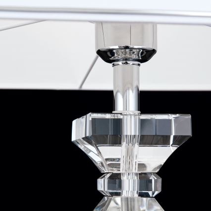 Kristallist laualamp POKAL 1xE27/60W/230V valge/läbipaistev