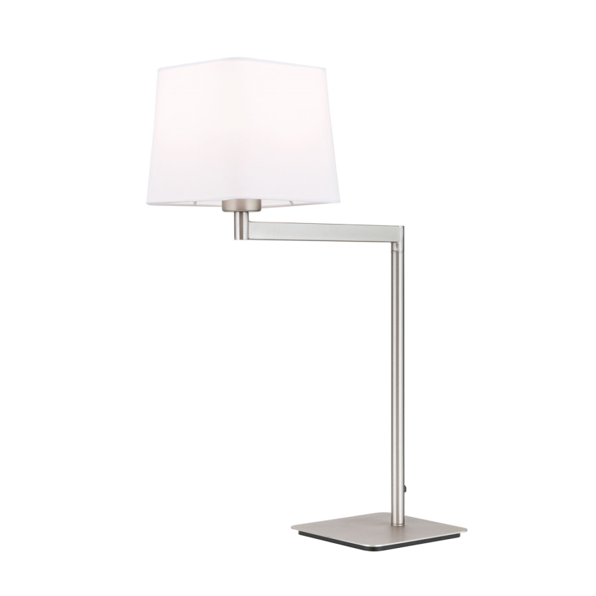 Laualamp CARLTON 1xE27/40W/230V valge/matt kroom