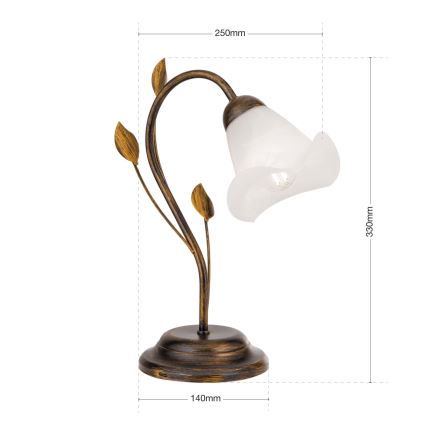 Laualamp SISI 1xE14/40W/230V pronks/paatina