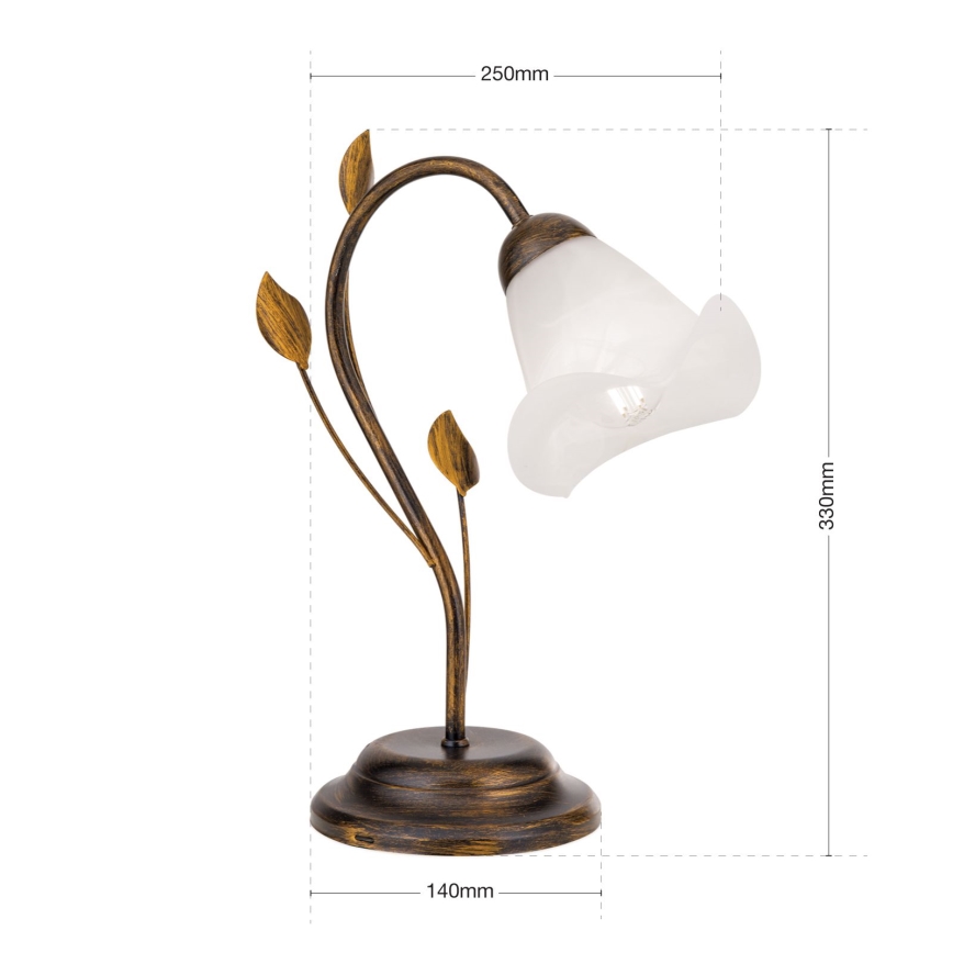 Laualamp SISI 1xE14/40W/230V pronks/paatina