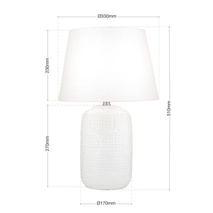 Laualamp CORAL 1xE27/40W/230V keeramika/valge