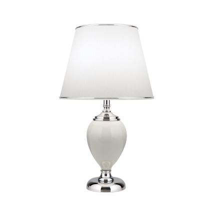 Laualamp OVUM 1xE27/40W/230V 48 cm keeramika valge/läikiv kroom