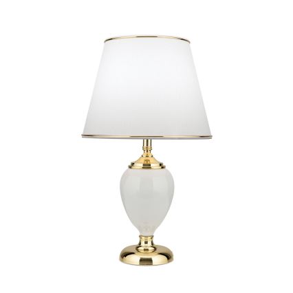 Laualamp OVUM 1xE27/40W/230V 48 cm keeramika valge/kuldne