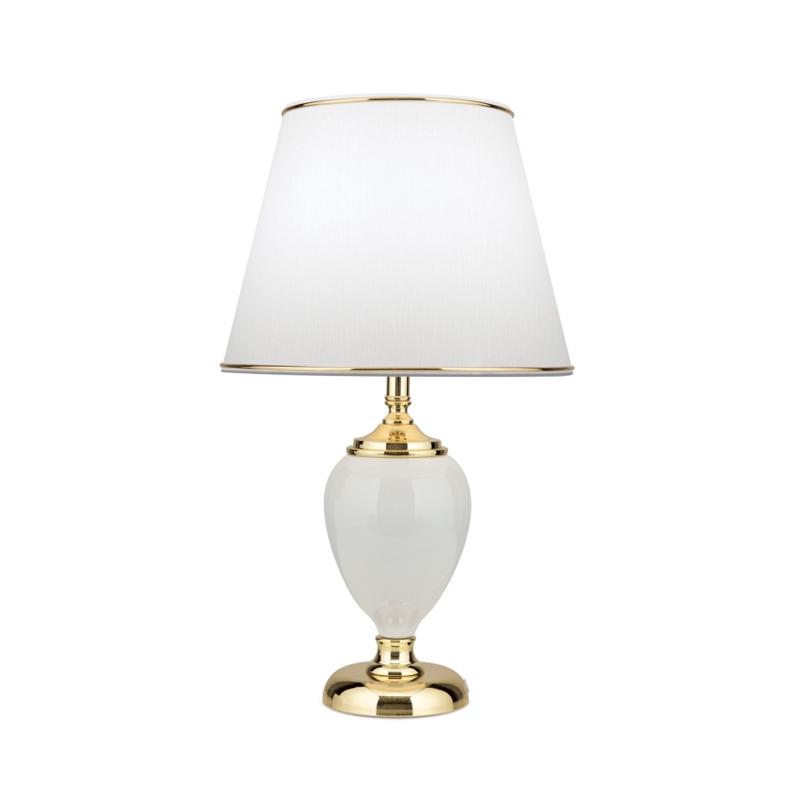 Laualamp OVUM 1xE27/40W/230V 48 cm keeramika valge/kuldne