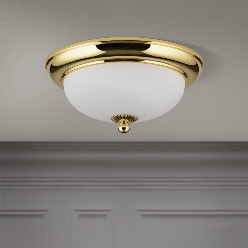 Laelamp EMPIRA 2xE14/40W/230V läbimõõt 26,5 cm kuldne