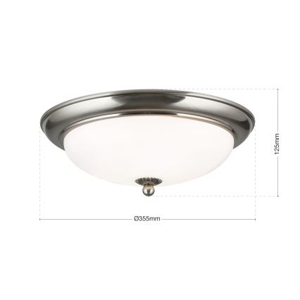 Laelamp EMPIRA 2xE27/40W/230V läbimõõt 35,5 cm mattkroom