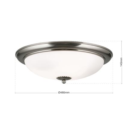 Laelamp EMPIRA 3xE27/40W/230V, läbimõõt 48 cm, mattkroom