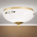 Orion - Laelamp LANDHAUS 1xE27/60W/230V läbimõõt 21 cm messing/valge/roheline