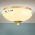 Orion - Laelamp LANDHAUS 1xE27/60W/230V Ø 21 cm messing/beež/sinine