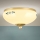 Orion - Laelamp LANDHAUS 1xE27/60W/230V Ø 21 cm messing/beež/sinine