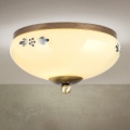Orion - Laelamp LANDHAUS 1xE27/60W/230V Ø 21 cm pronks/beež/sinine