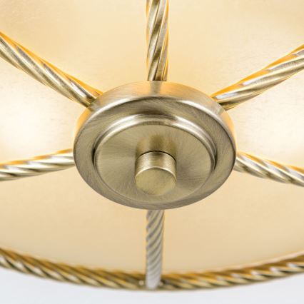 Laelamp MAURO 3xE27/60W/230V Ø 42 cm, pronks