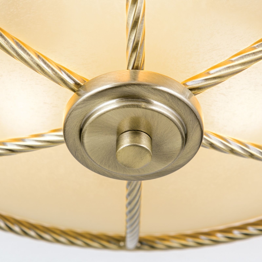 Laelamp MAURO 3xE27/60W/230V Ø 42 cm, pronks