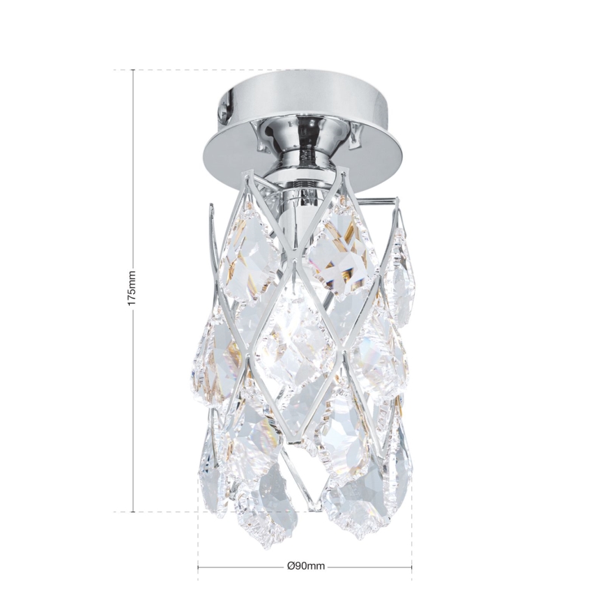 Laelamp RITA 1xG9/40W/230V, läbimõõt 9 cm, läikiv kroom