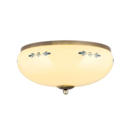 Orion - LANDHAUS laelamp 3xE27/60W/230V, läbimõõt 35 cm, pronks/beež/sinine