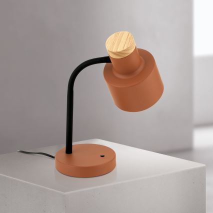 Laualamp GILI 1xE27/40W/230V telliskivipunane