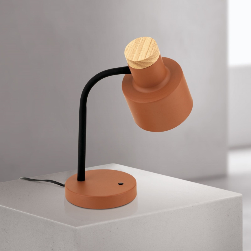 Laualamp GILI 1xE27/40W/230V telliskivipunane