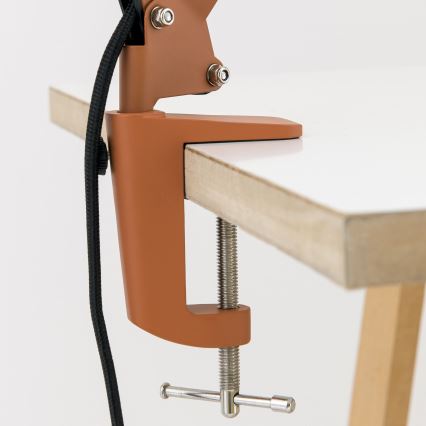 Laualamp kinnitusklambriga GILI 1xE27/40W/230V telliskivipunane