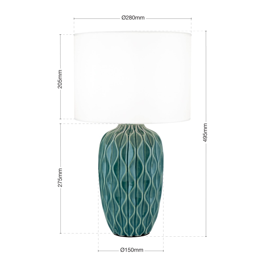 Laualamp TORTUGA 1xE27/40W/230V roheline/valge