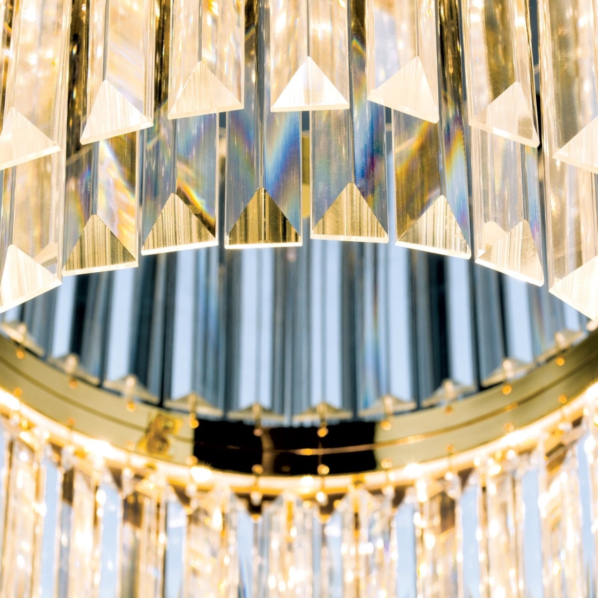 LED Hämardatav kristallist laevalgusti PRISM LED/80W/230V d. 55 cm 24K kuldne